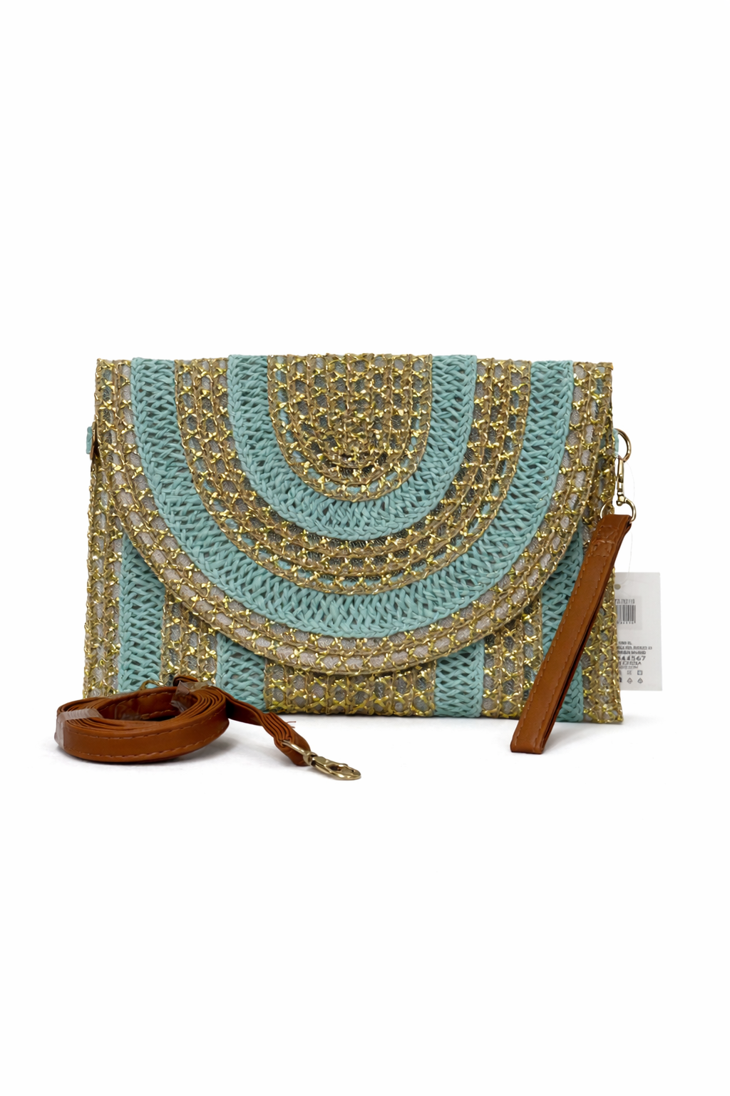 CARTERA RAFIA COLOR